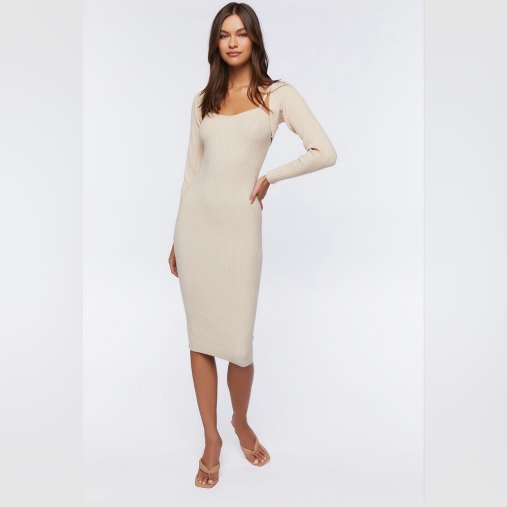 Forever 21 Ribbed Black Long Dress